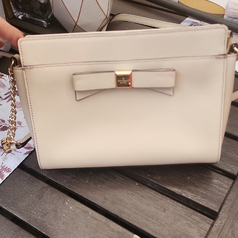 Kate Spade Cream Crossbody Bag with Bow